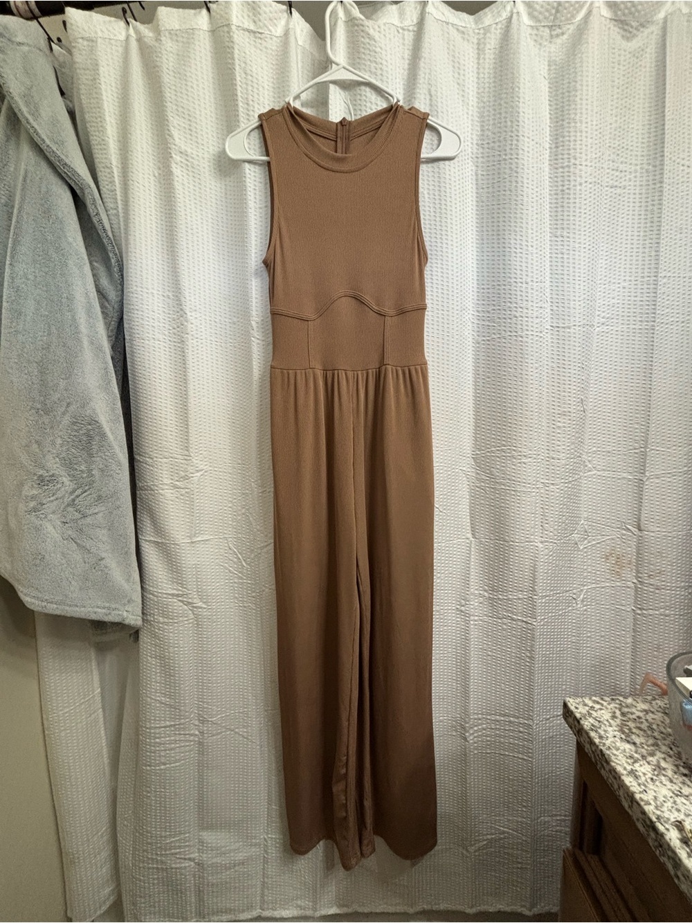 Cider Brown Sleeveless Boot Cut Jumpsuit